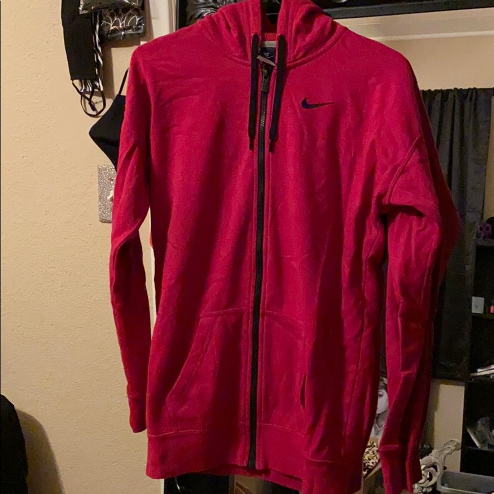 Magenta Nike zip up hoodie/sweatshirt